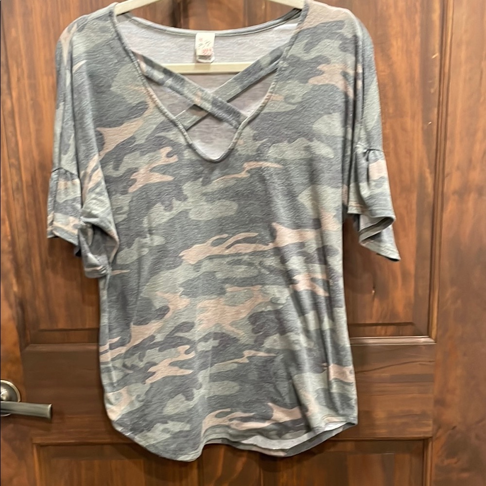 Camo Print Women's Top